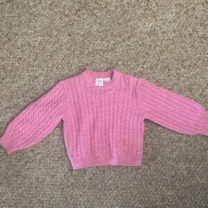 Zara Pink Cable Knit Sweater